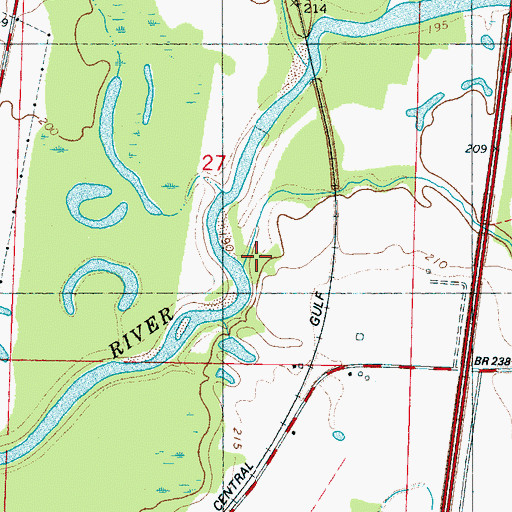 Topographic Map of Buck Horn Creek, MS