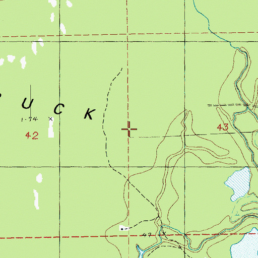 Topographic Map of Buck Island, MS