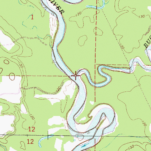 Topographic Map of Buckatunna Creek, MS