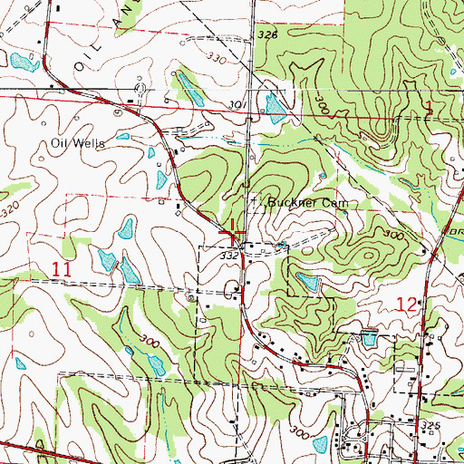 Topographic Map of Township of Hadley, AR
