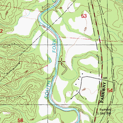 Topographic Map of Bullen Creek, MS