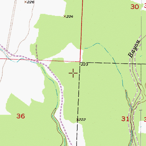 Topographic Map of Township of Steel, AR