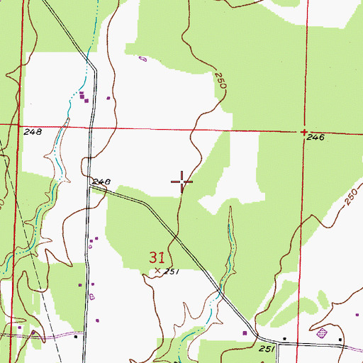 Topographic Map of Township of Walker Creek, AR