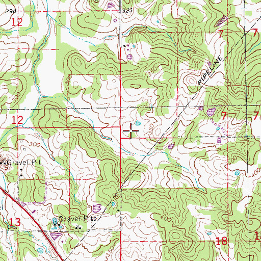 Topographic Map of Township of Black Rock, AR