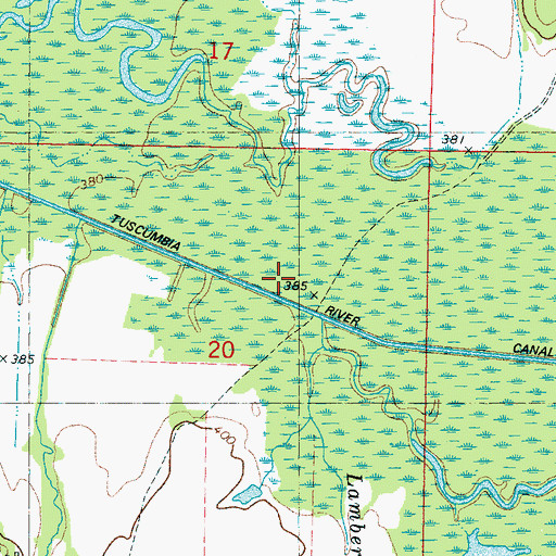 Topographic Map of Butler Bridge, MS