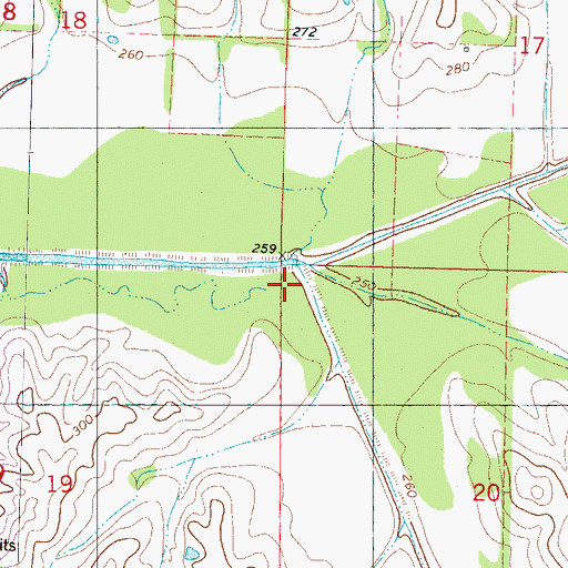 Topographic Map of Buttermilk Creek, MS