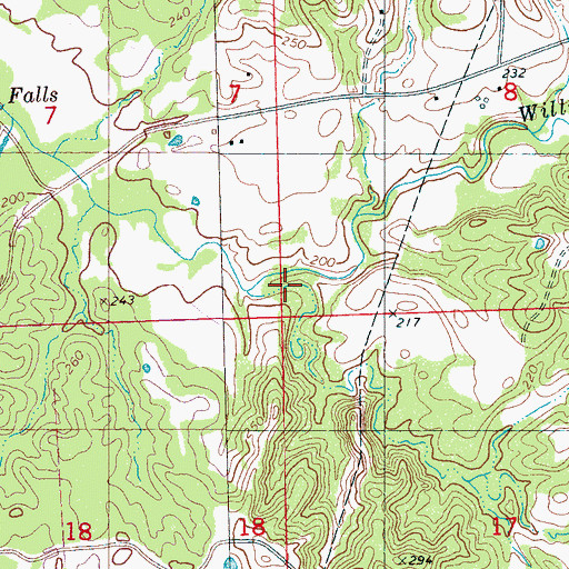 Topographic Map of Butterworth Creek, MS
