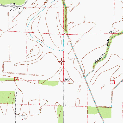 Topographic Map of Township of Cache, AR