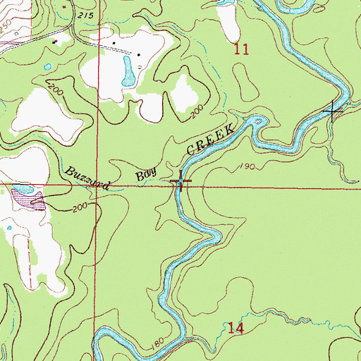 Topographic Map of Buzzard Bay, MS