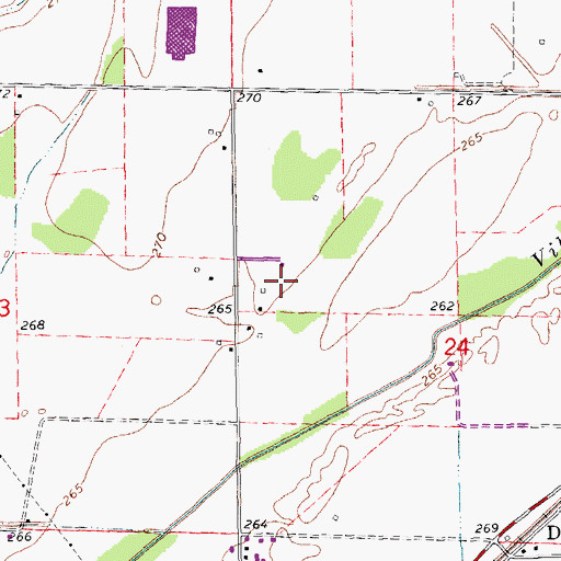 Topographic Map of Township of Campbell, AR