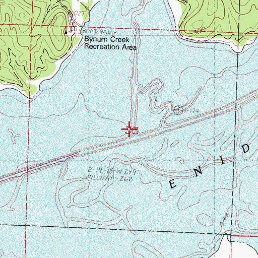 Topographic Map of Bynum Creek, MS