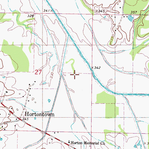 Topographic Map of Byrds Creek, MS