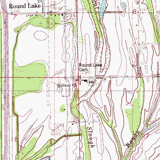 Topographic Map of Midway Church, MS