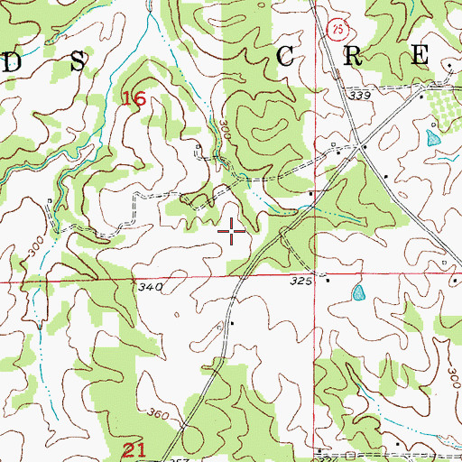 Topographic Map of Township of Reeds Creek, AR