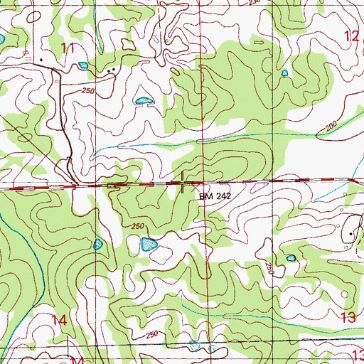 Topographic Map of Campbell Chapel, MS