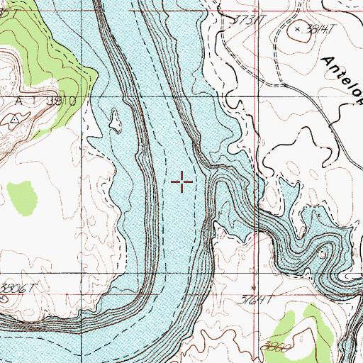 Topographic Map of Antelope Creek, AZ