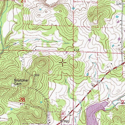 Topographic Map of Township of Strawberry, AR