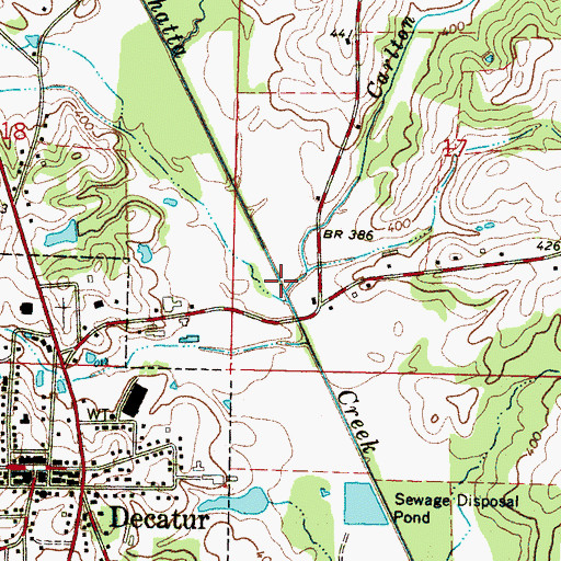 Topographic Map of Carlton Branch, MS