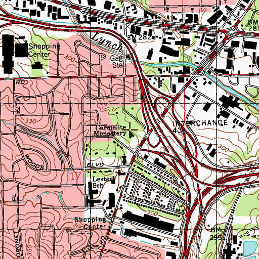 Topographic Map of Carmelite Monastery, MS