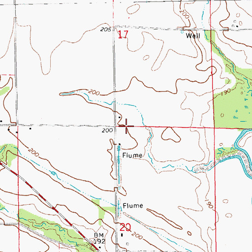 Topographic Map of Township of Fleener, AR