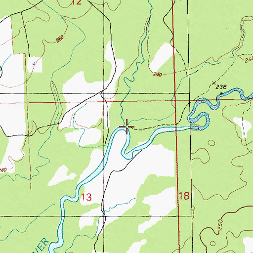 Topographic Map of Cars Creek, MS
