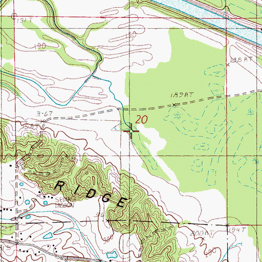 Topographic Map of Township of Independence, AR