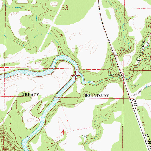 Topographic Map of Carson Sand Creek, MS