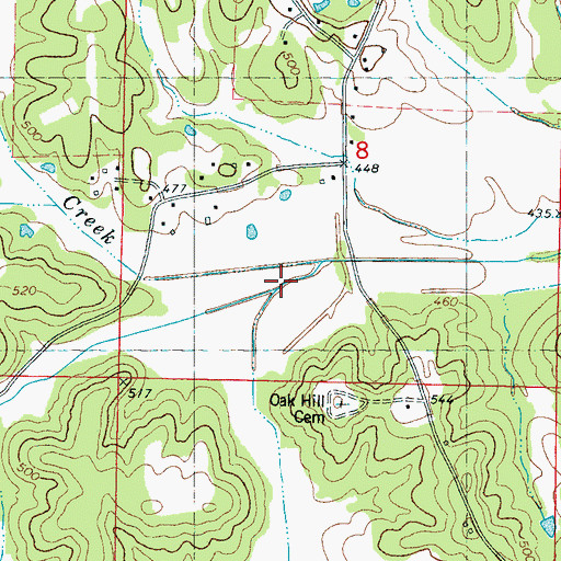 Topographic Map of Casin Creek, MS