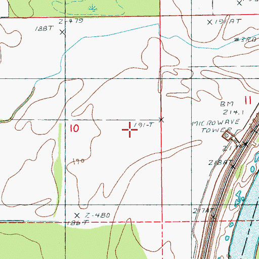 Topographic Map of Township of Saint Francis, AR