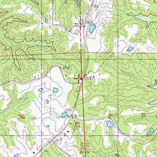 Topographic Map of Castles Chapel, MS