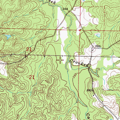 Topographic Map of Cat Branch, MS