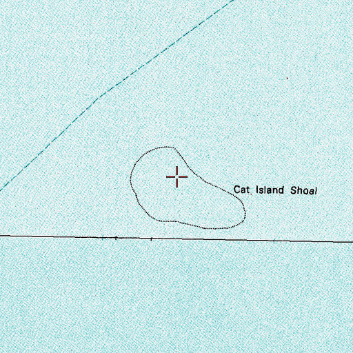 Topographic Map of Cat Island Shoal, MS