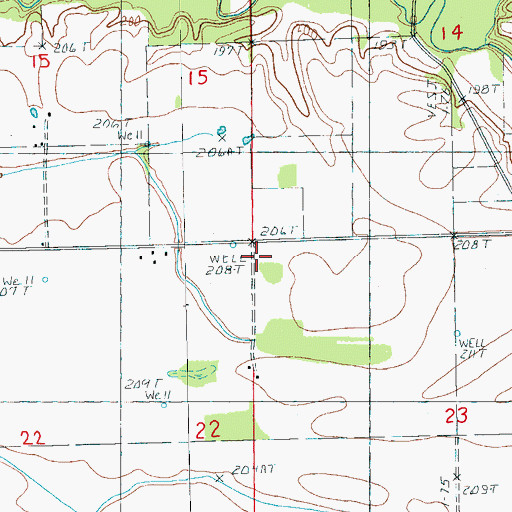 Topographic Map of Township of Texas, AR