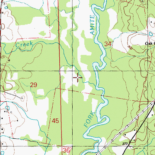 Topographic Map of Causey Creek, MS