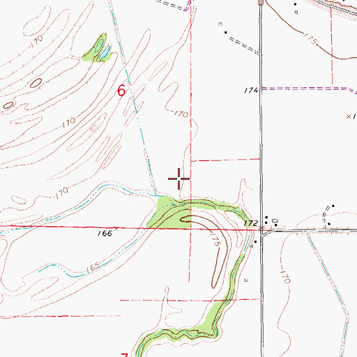 Topographic Map of Township of Auburn, AR