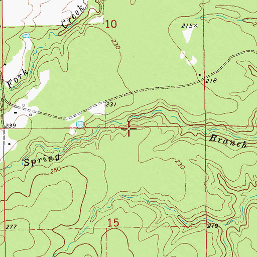 Topographic Map of Township of Cane Creek, AR