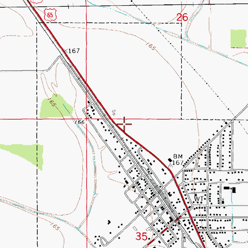 Topographic Map of Township of Gould, AR