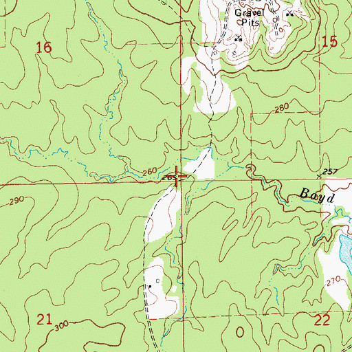 Topographic Map of Township of Lone Pine, AR