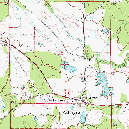 Topographic Map of Township of Owen, AR
