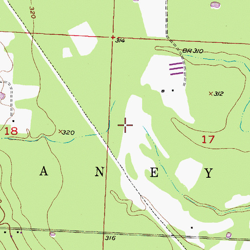 Topographic Map of Township of Caney, AR