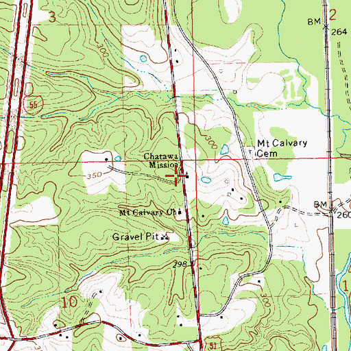 Topographic Map of Chatawa Mission, MS