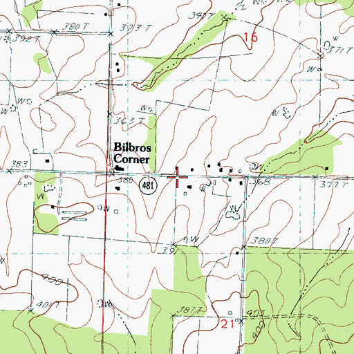 Topographic Map of Chatman School, MS