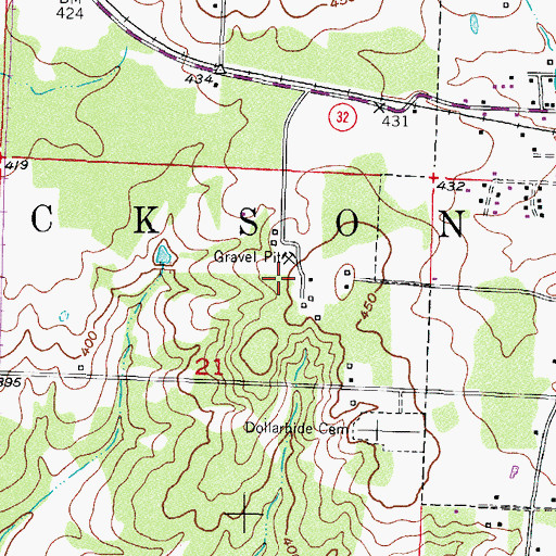 Topographic Map of Township of Jackson, AR