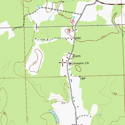 Topographic Map of Chinalee Church, MS