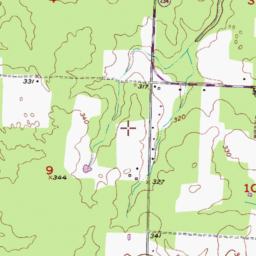 Topographic Map of Township of Lick Creek, AR