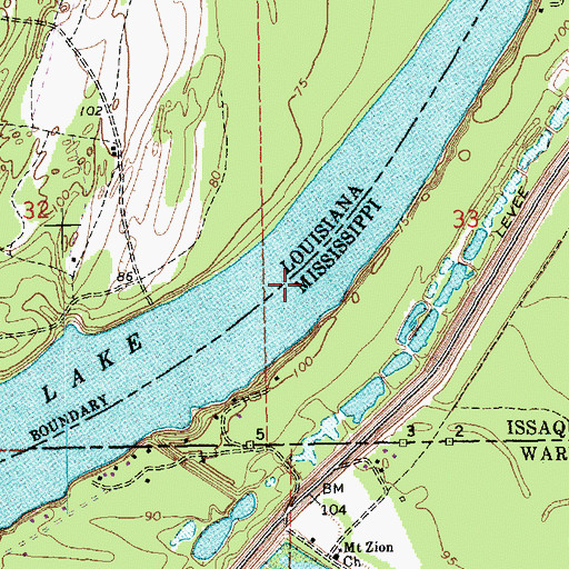 Topographic Map of Chotard Lake, MS