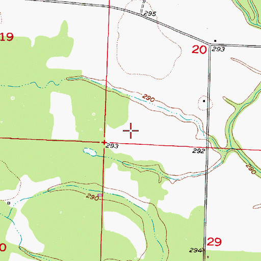 Topographic Map of Township of Red River, AR