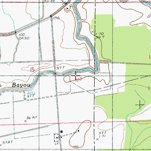 Topographic Map of Christian Home Church, MS
