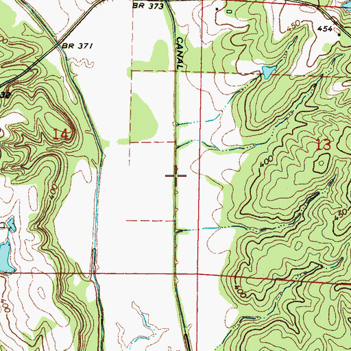 Topographic Map of Chunky Canal, MS
