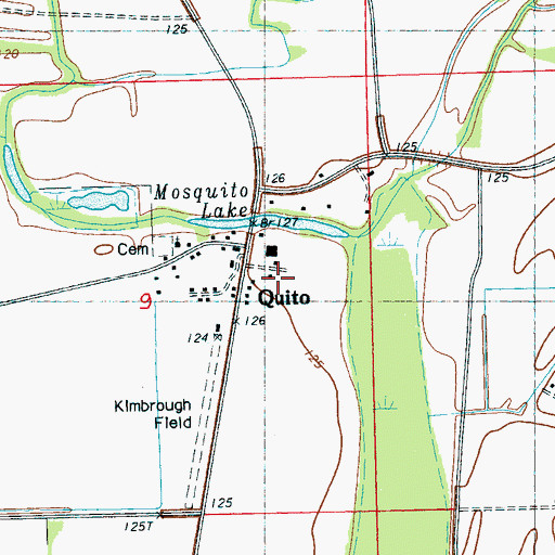Topographic Map of Church of God, MS